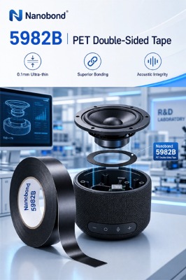 0.1mm Black PET Double-Sided Tape for Speaker Assembly