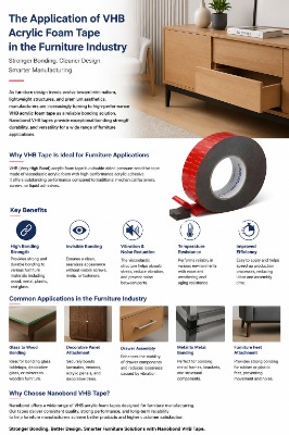 The Application of VHB Acrylic Foam Tape in the Furniture Industry