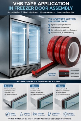 VHB Tape Application in Freezer Door Assembly: How to Select the Right Thickness for Reliable Bondin